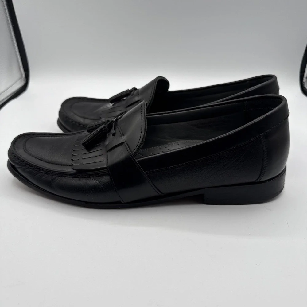 Florsheim 18207 Kiltie Tassel‎ Black Leather Dress Moc Loafers Mens Size 13  B